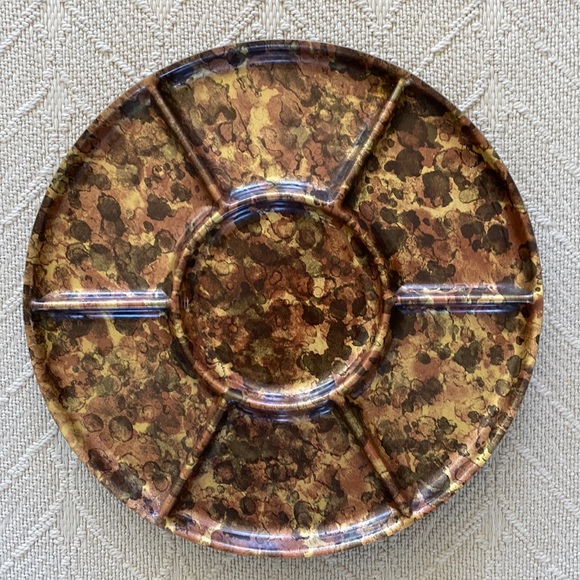 Vintage Other - LARGE 18” Hollywood Regency Charcuterie Tray. Crafted in USA.